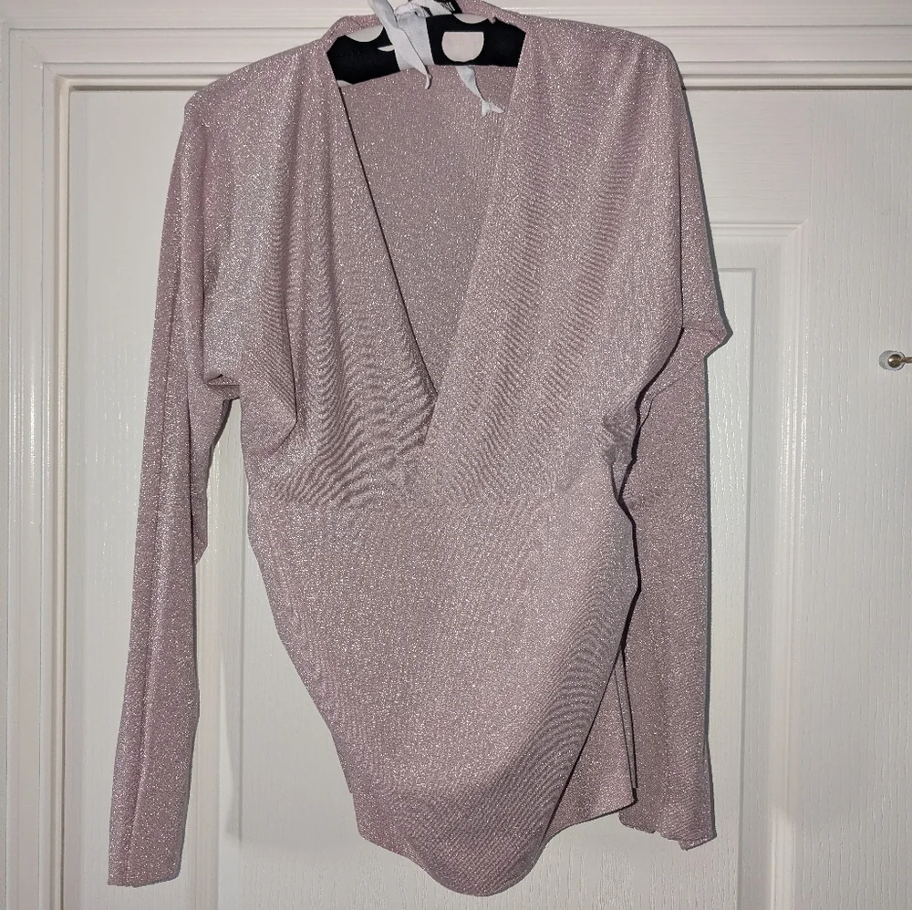 Chiara Boni Alva Sugar Shimmer Top Made In Italy Worn 1x - Picture 2 of 9